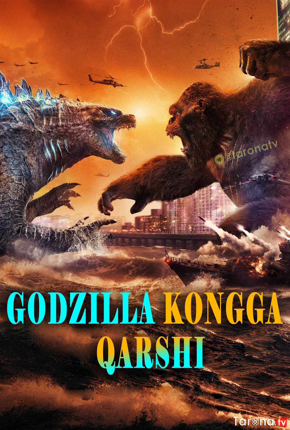 Godzilla King Kongga qarshi Uzbekcha Tarjima 2021